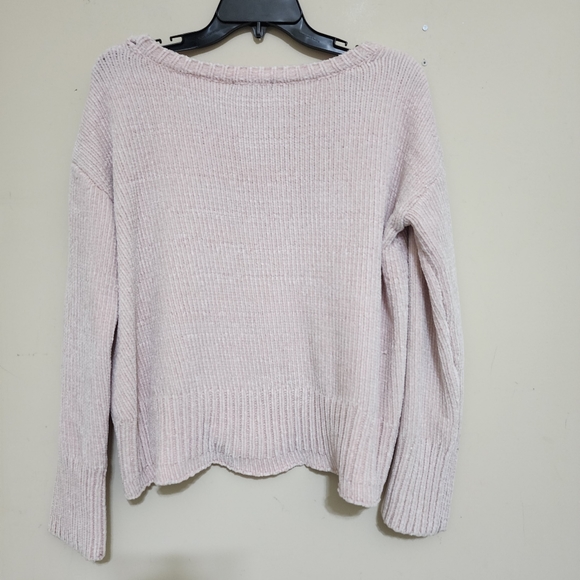 MM by My Michelle Oversized Soft Chenille Pullover Sweater Large Pink - Picture 8 of 11